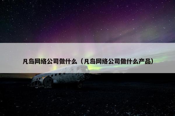 凡岛网络公司做什么（凡岛网络公司做什么产品）