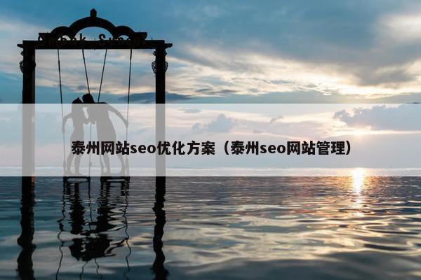泰州网站seo优化方案（泰州seo网站管理）