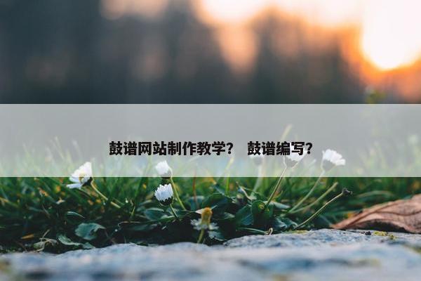 鼓谱网站制作教学？ 鼓谱编写？