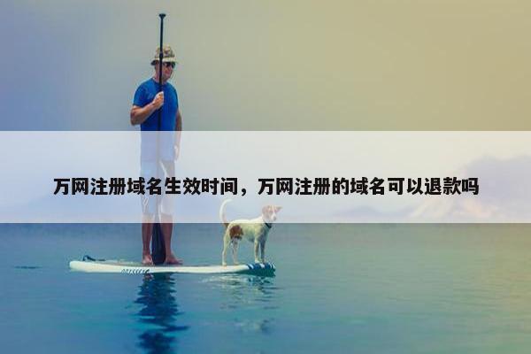 万网注册域名生效时间，万网注册的域名可以退款吗