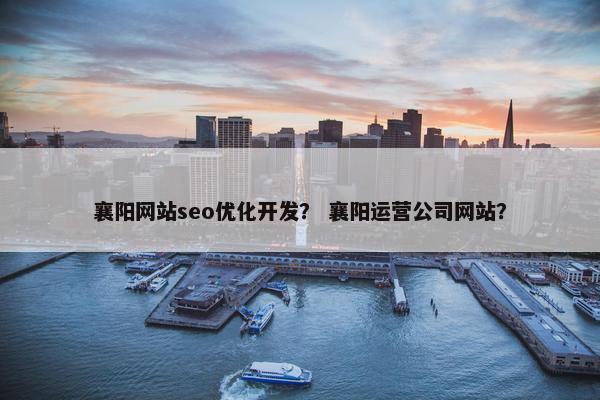 襄阳网站seo优化开发？ 襄阳运营公司网站？