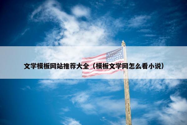 文学模板网站推荐大全（模板文学网怎么看小说）