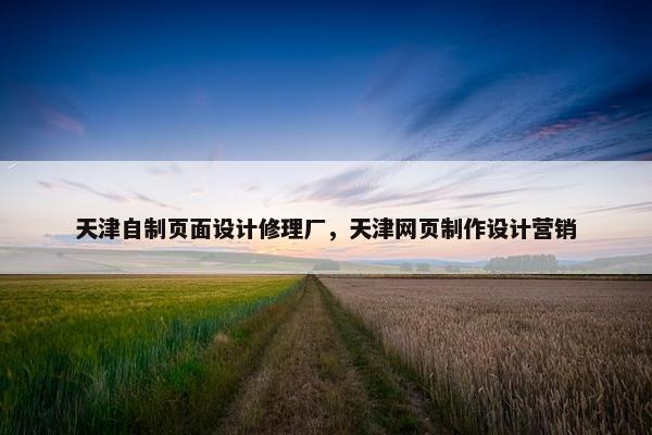 天津自制页面设计修理厂，天津网页制作设计营销