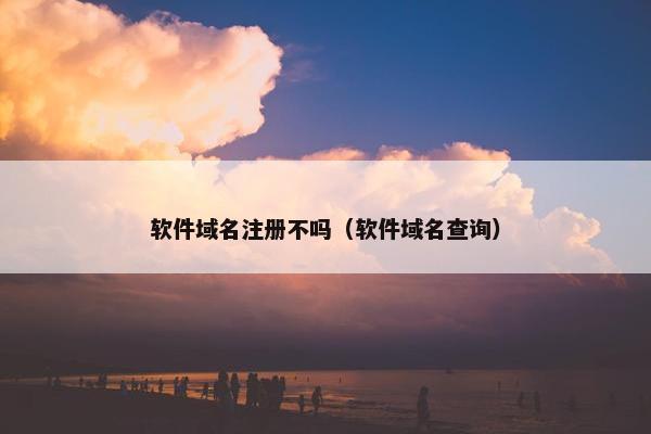 软件域名注册不吗（软件域名查询）