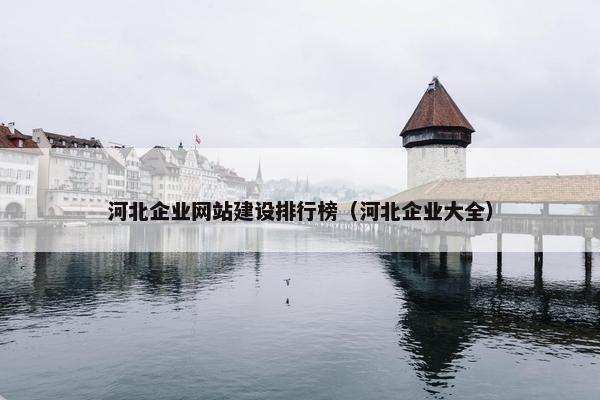 河北企业网站建设排行榜（河北企业大全）