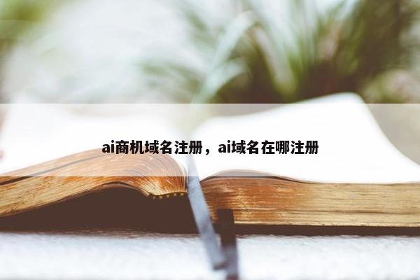 ai商机域名注册，ai域名在哪注册