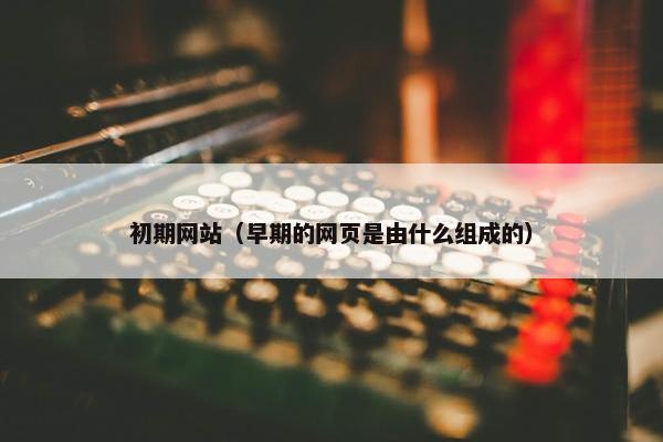 初期网站（早期的网页是由什么组成的）