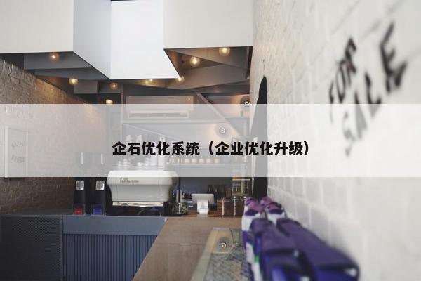 企石优化系统（企业优化升级）