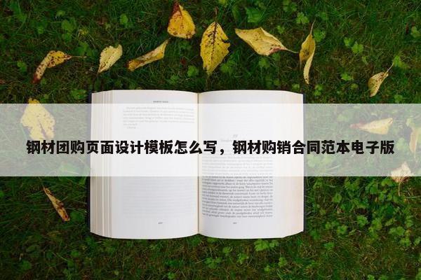 钢材团购页面设计模板怎么写，钢材购销合同范本电子版