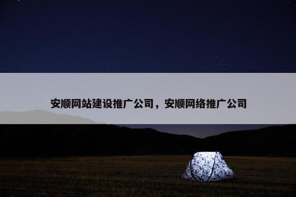 安顺网站建设推广公司，安顺网络推广公司