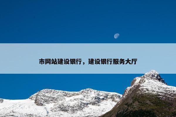市网站建设银行，建设银行服务大厅