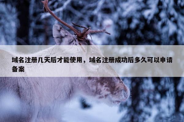 域名注册几天后才能使用，域名注册成功后多久可以申请备案