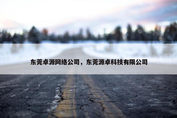 东莞卓源网络公司，东莞源卓科技有限公司