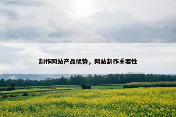制作网站产品优势，网站制作重要性