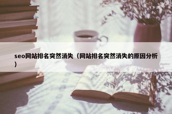 seo网站排名突然消失（网站排名突然消失的原因分析）