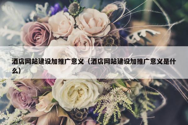 酒店网站建设加推广意义（酒店网站建设加推广意义是什么）