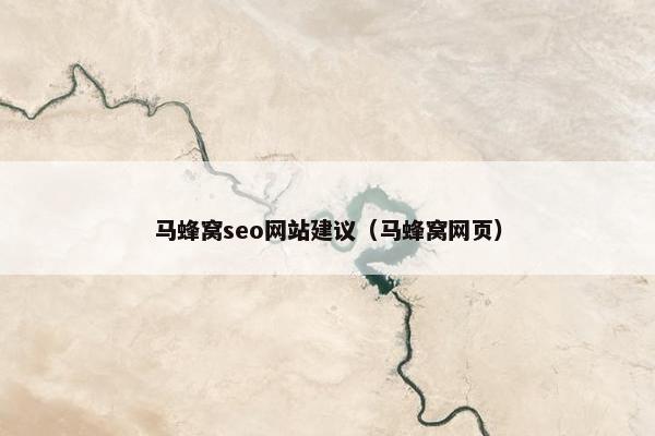 马蜂窝seo网站建议（马蜂窝网页）