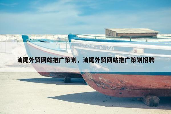 汕尾外贸网站推广策划，汕尾外贸网站推广策划招聘
