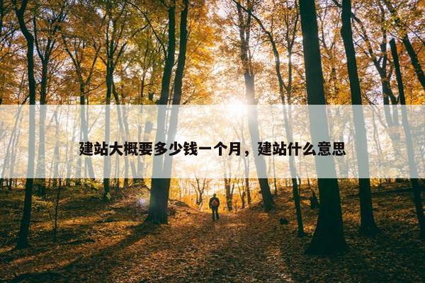 建站大概要多少钱一个月，建站什么意思