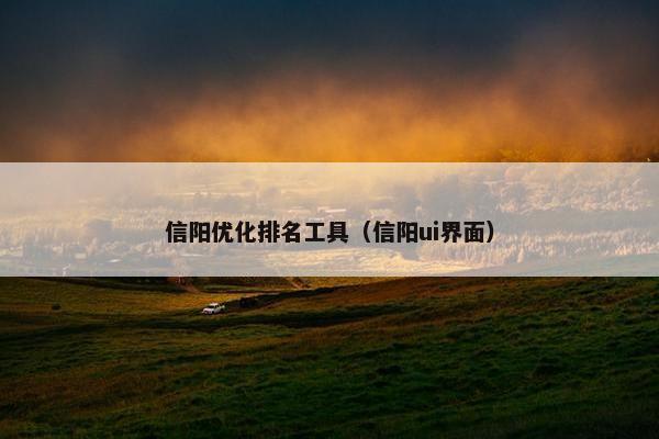 信阳优化排名工具（信阳ui界面）