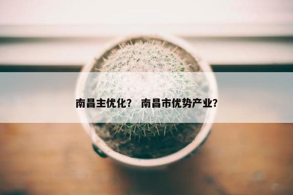 南昌主优化？ 南昌市优势产业？