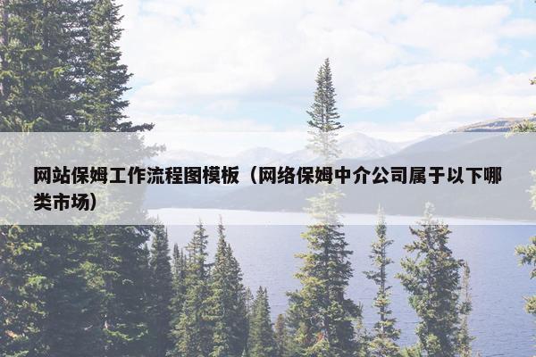 网站保姆工作流程图模板（网络保姆中介公司属于以下哪类市场）