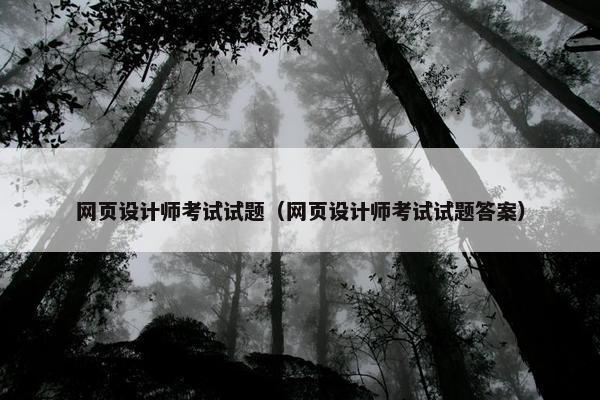 网页设计师考试试题（网页设计师考试试题答案）