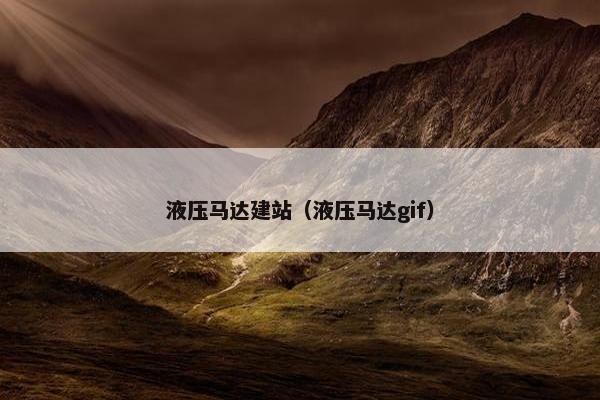 液压马达建站（液压马达gif）