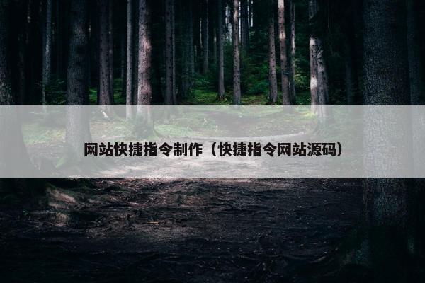 网站快捷指令制作（快捷指令网站源码）