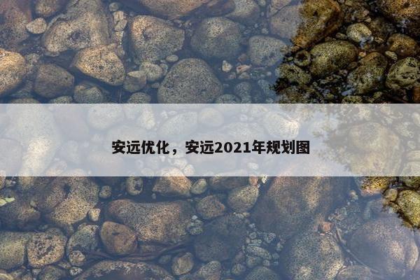安远优化，安远2021年规划图