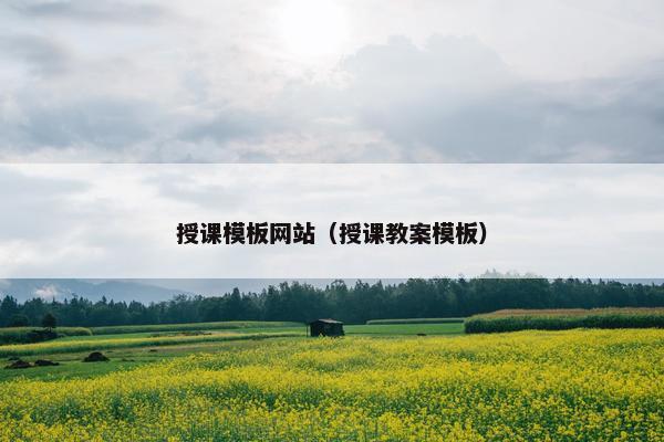 授课模板网站（授课教案模板）