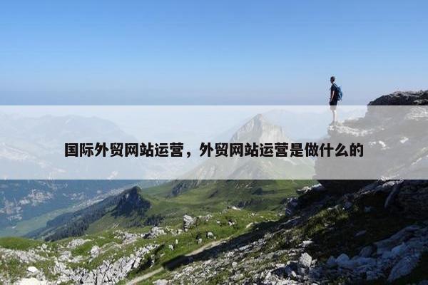 国际外贸网站运营，外贸网站运营是做什么的