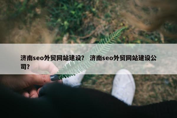 济南seo外贸网站建设？ 济南seo外贸网站建设公司？