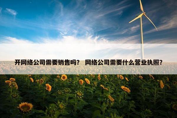 开网络公司需要销售吗？ 网络公司需要什么营业执照？