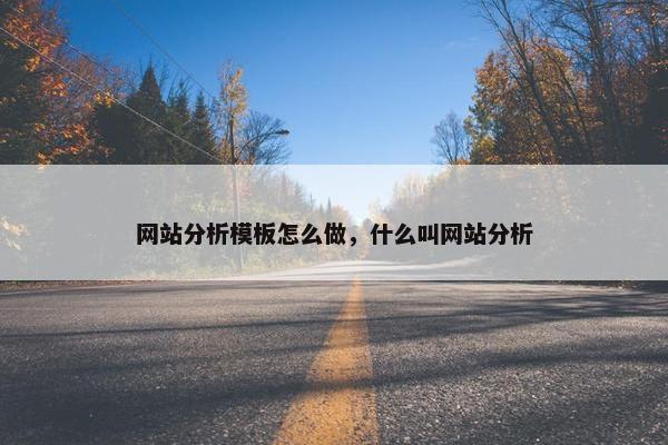 网站分析模板怎么做，什么叫网站分析