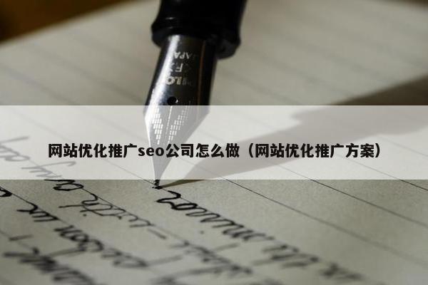网站优化推广seo公司怎么做（网站优化推广方案）