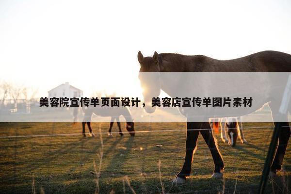 美容院宣传单页面设计，美容店宣传单图片素材