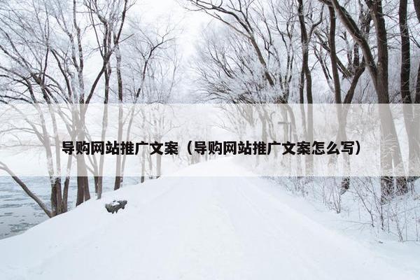 导购网站推广文案（导购网站推广文案怎么写）