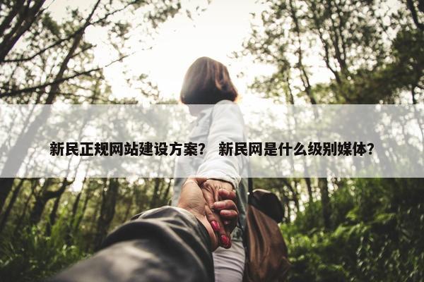 新民正规网站建设方案？ 新民网是什么级别媒体？