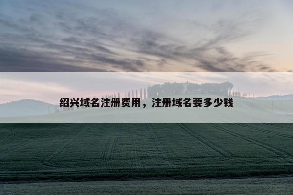 绍兴域名注册费用，注册域名要多少钱