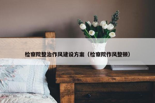 检察院整治作风建设方案（检察院作风整顿）
