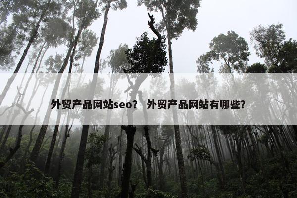 外贸产品网站seo？ 外贸产品网站有哪些？