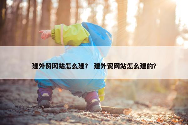 建外贸网站怎么建？ 建外贸网站怎么建的？