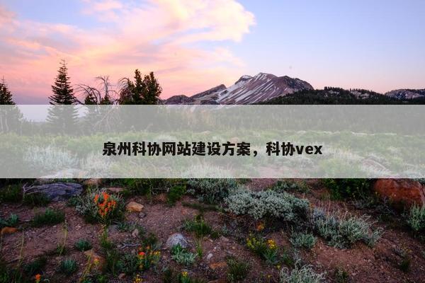 泉州科协网站建设方案，科协vex