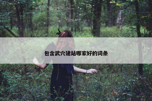 包含武穴建站哪家好的词条