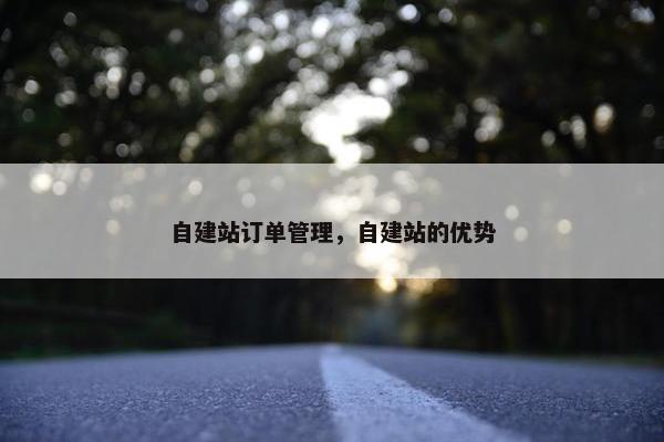 自建站订单管理，自建站的优势