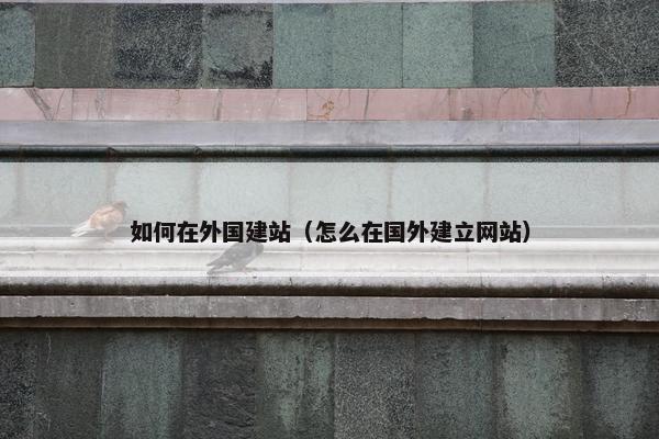 如何在外国建站（怎么在国外建立网站）