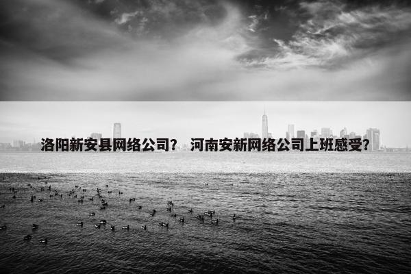 洛阳新安县网络公司？ 河南安新网络公司上班感受？