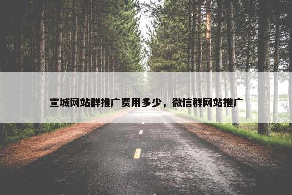 宣城网站群推广费用多少，微信群网站推广