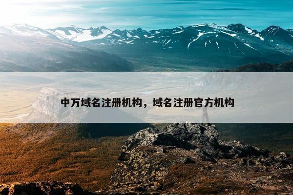 中万域名注册机构，域名注册官方机构